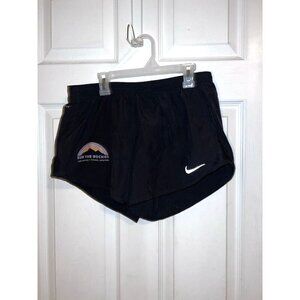 NIKE Dri-Fit Running Womens Black Shorts Sz M Run The Rockies Logo